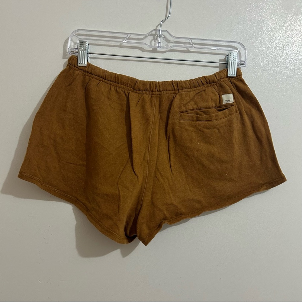 Vuori Sunnyside Shorts Women's Size Small Turmeric Organic Terry 2" inseam - Picture 4 of 4